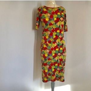 LulaRoe Julia dress in floral print. Size  small